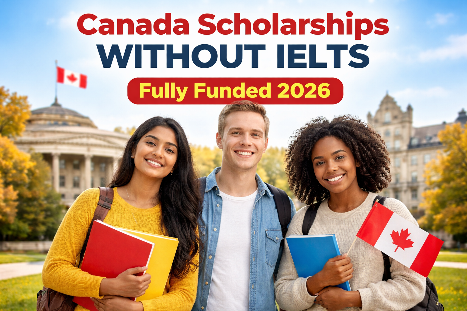 Canada Scholarships Without IELTS: 12 Powerful Fully Funded Opportunities You Must Not Miss in 2026.