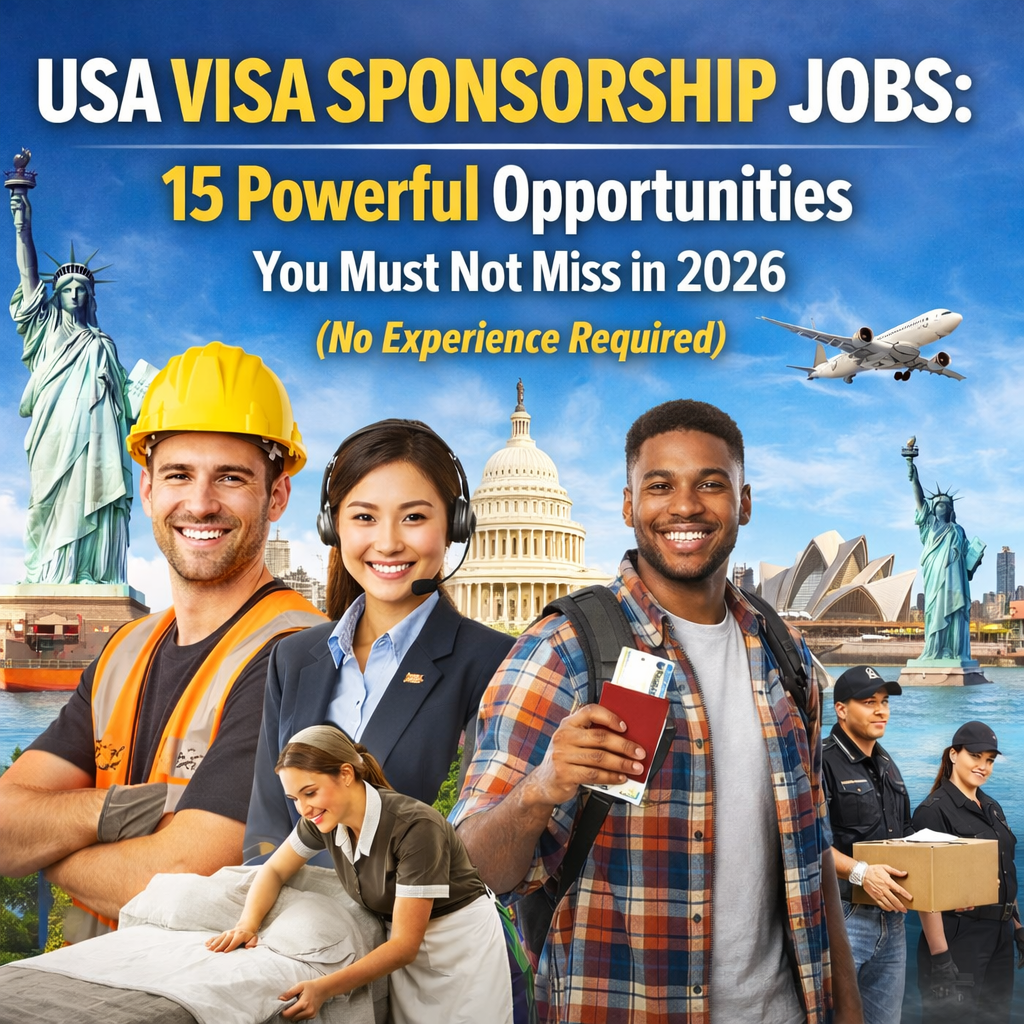 USA Visa Sponsorship Jobs: 15 Powerful Opportunities You Must Not Miss in 2026 (No Experience Required)