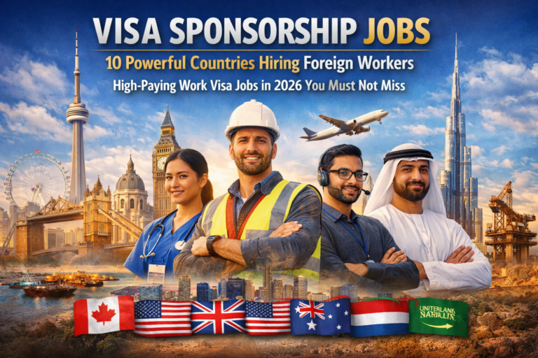 VISA SPONSORSHIP JOBS