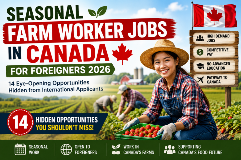 SEASONAL FARM WORKER JOBS IN CANADA FOR FOREIGNERS 2026