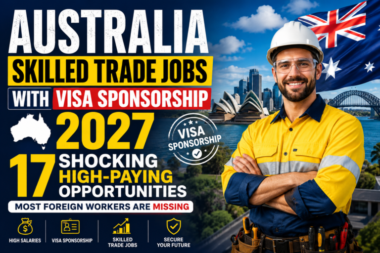 Australia Skilled Trade Jobs With Visa Sponsorship 2027